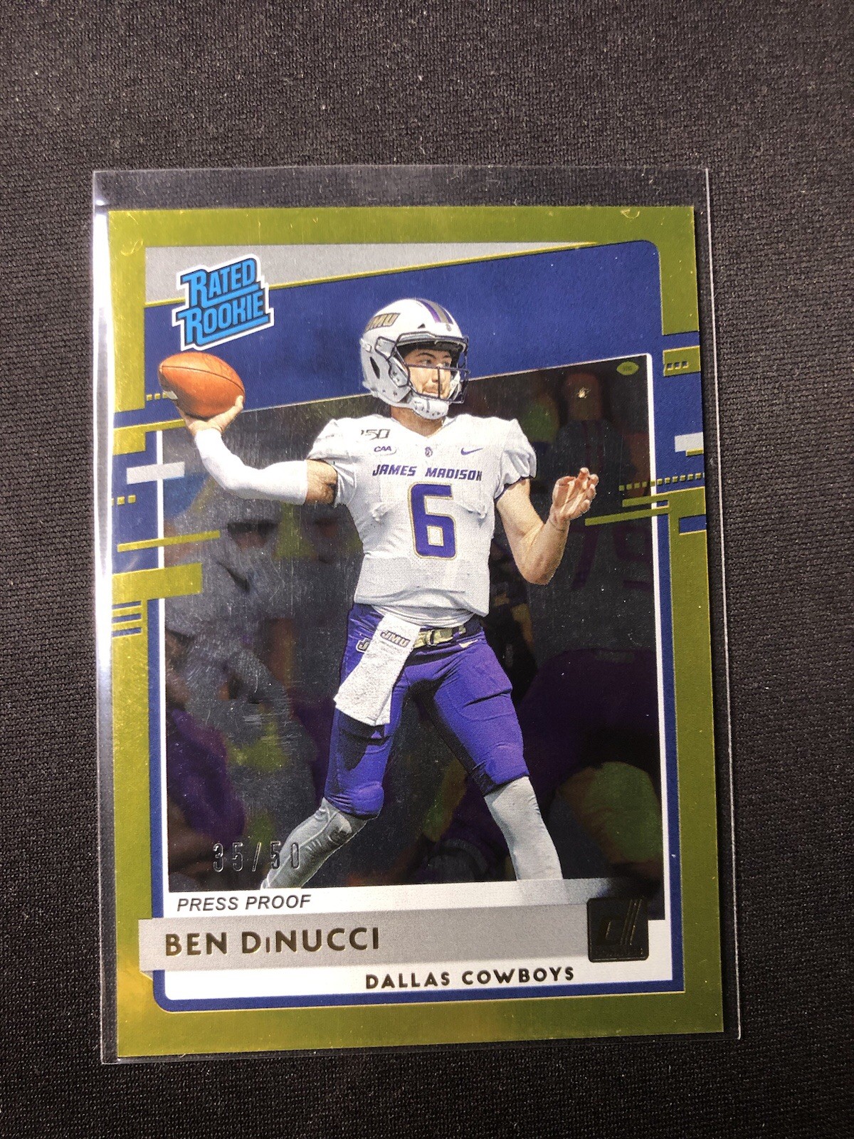 Ben DiNucci Panini Donruss #350 Gold Press Proof