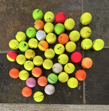 50 Used Golf Balls Mixed Lot Assorted Multicolor Colors great condition