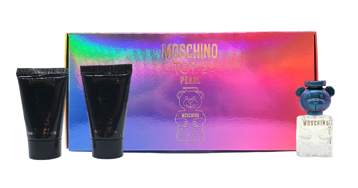 Moschino Toy 2 Pearl 3-pc Set: 0.17 oz EDP MINI SPL + Shower Gel +