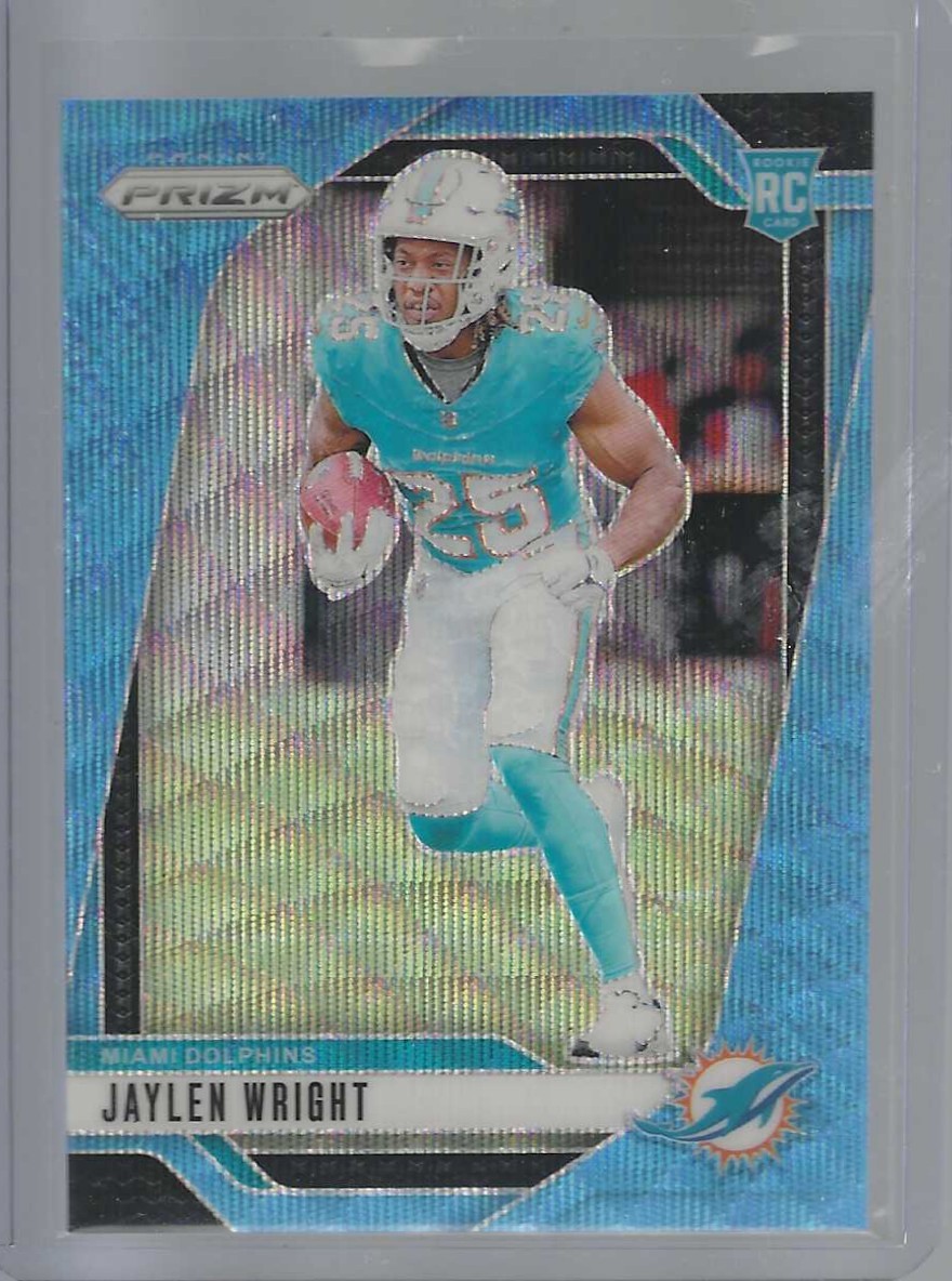 2024 Panini Prizm #348 Jaylen Wright Blue Wave #/230