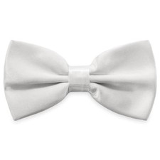SYAYA Mens Bow Tie, Boys Bowtie with Pre Tied for Men Formal Tuxedo Pure White