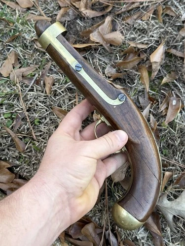 Rare US 1842 Aston Dragoon Pistol Stock & Brass Fittings Civil War Musket