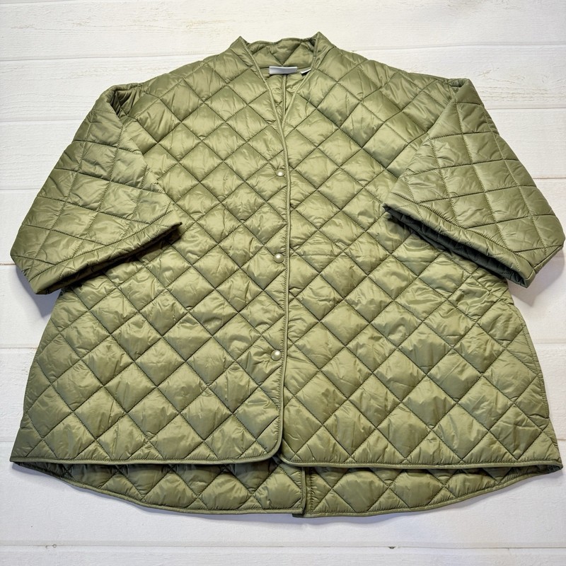 Joan Rivers - Women’s Olive Green Puffer Jacket - Size Large