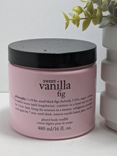 Philosophy Glazed Body Souffle Sweet Vanilla Fig Jumbo Size 16 oz NEW