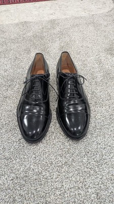 Salvatore Ferragamo Mens Black Leather Cap Toe Dress Shoes SZ  8.5 Amazon.com | Ferragamo Riley Black Leather Cap Toe Embossed  main image 2