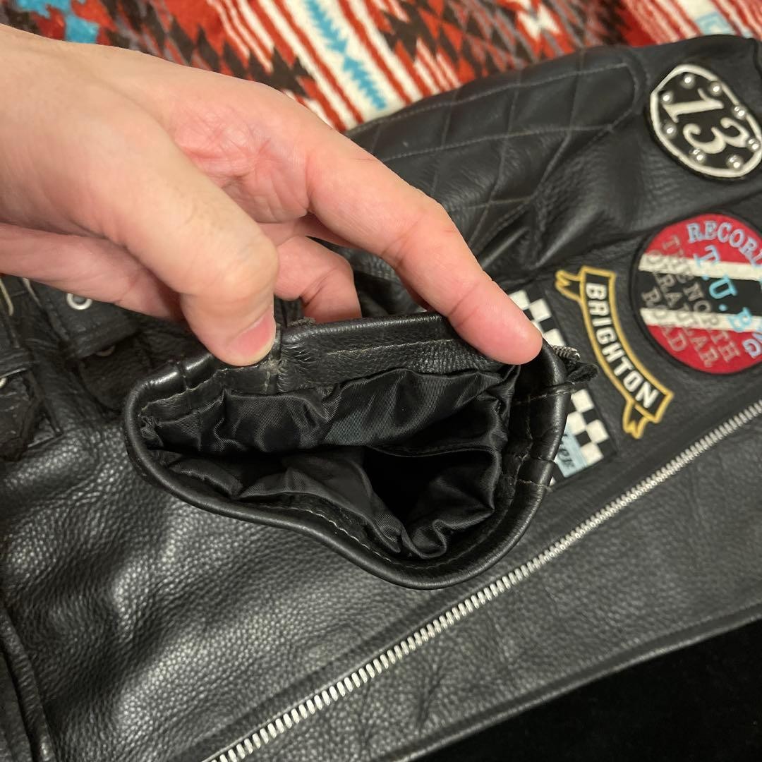 Schott Double Rider Jacket 38 Patchwork Cafe Race… - image 9