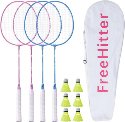 Badminton Racket Set 2-4 Players Carbon Fiber or Steel with Shuttle & Bag