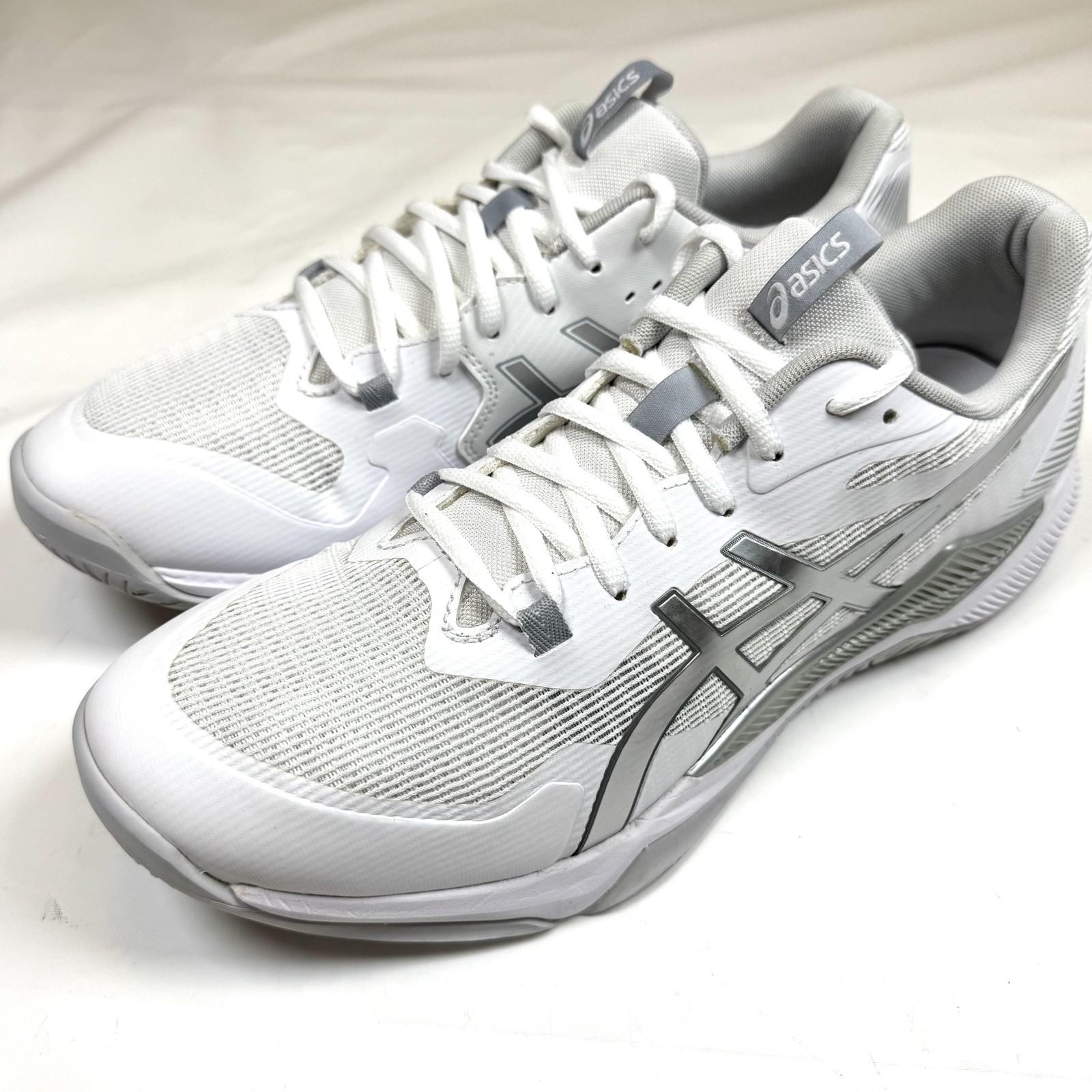 ASICS GEL-Tactic Mens Size 13 White Volleyball Court Shoes 1072A070 Sneakers