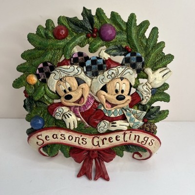Jim Shore Walt Disney Showcase Mickey & Minnie Mouse SEASONS GREETINGS 4027945