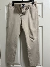 Gap Khaki Slim Fit Chinos with Belt Loops Women  s Size 8R