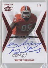 2012 Ultimate Leaf Draft Red 3/5 Whitney Mercilus #WM1 Auto 0s3