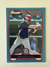2012 Bowman Blue Border Bryce Harper Rookie Card #249/500. rookie card picture