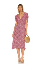 FAITHFULL The Brand Raphaela Midi Dress in Almona Floral Print