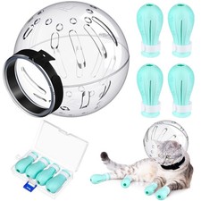 Cat Muzzle for Grooming Adjustable Hood with Medium, as pictures shown