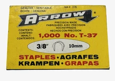 Arrow T-37 3/8" 10mm Round Crown Staples 1000 Pack #376