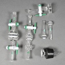 (Lot) Misc. Chromatography Glass Fritted Disc Ledge Adapter Funnel