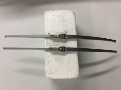 1966 CORVETTE OEM WINDSHIELD WIPER BLADE HOLDERS FLAT BRUSHED ANTI- GLARE