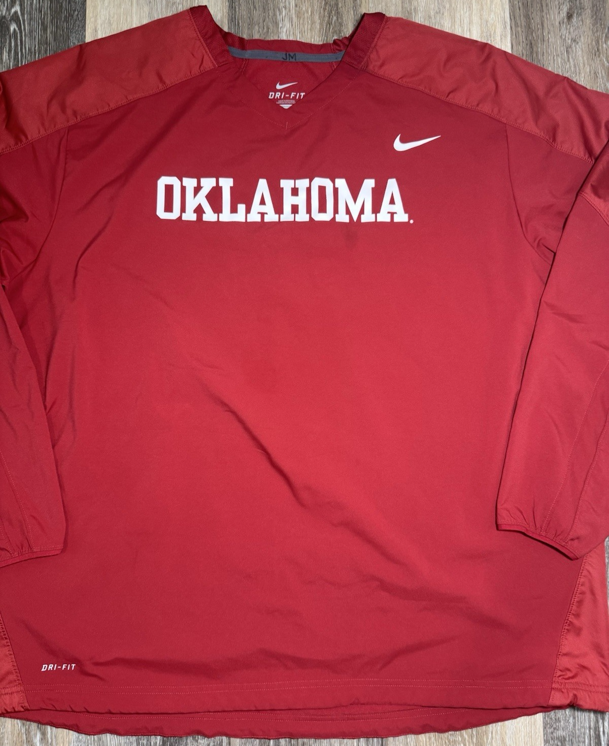 SACAI X NIKE Oklahoma Sooners Pullover Giacca Giacca a Vento Uomo Taglia 4XL Rosso NCAA Calcio
