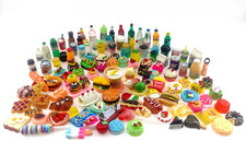 Miniature Food Drink Bottles Pretend Play Kitchen Game Party Toys 10 Bottles 