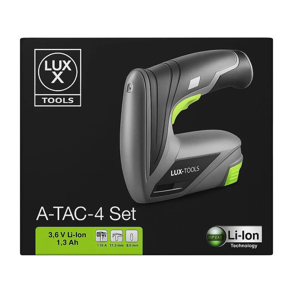 Lux Tools Akkubetriebener Tacker für Tackerklammern 4-10mm/ 30 Klammern pro Min - Bild 2 von 3