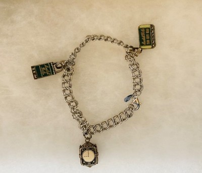 Judith Jack Marshall Fields Sterling Silver 3 Charm Bracelet-NWOT