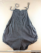 Billabong Women s Gray Solid Cotton Halter Sleeveless Pocket Romper Size L
