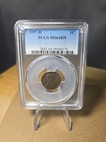 1957-D 1C Lincoln Wheat Cent PCGS MS64 BN