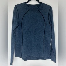 Kerrits Equestrian Women’s Long Sleeve Blue Base Layer Top Size Large