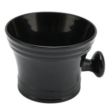 Shaving Soap Bowl Black Plastic Large Capacity Comfortable Grip Portable S CX4