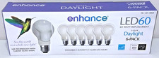 6 pack FEIT Dimmable LED Enhance DAYLIGHT Light Bulbs 8.8w 60W LED60 1300539