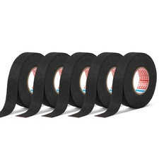 5 Rolls Wire Loom Harness Cloth Tape, Speaker Wiring Harness Cloth Tape, Black A