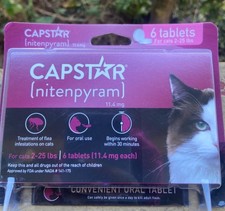 Capstar 6 Tablets For Cats 2-25 LBS EXP. 2028