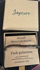 FU  politene Morse Code Bracelet Cancer Survivor Gift Strength/Awareness Bracelet