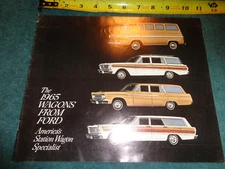 1965 FORD STATION WAGON / VAN SALES BROCHURE / FOLDER / ORIGINAL FOMOCO ITEM!!