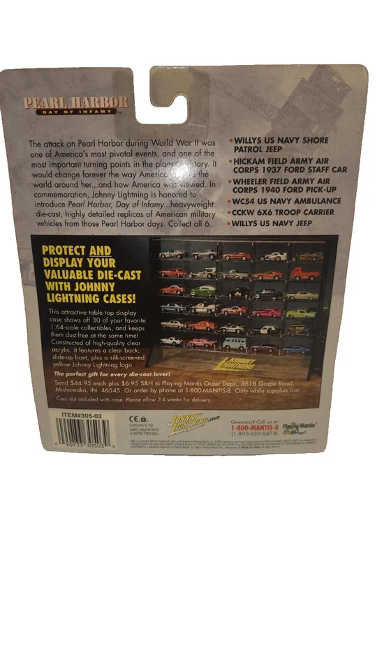 Ambulancia Johnny Lightning Pearl Harbor DoI WC54 Marina de los Estados Unidos escala 1:64 nueva en caja (B-4) Foto 2 de 3