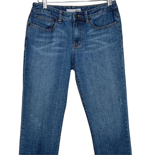 Chicos Jeans Womens Small 0 Straight Leg Denim Pants Stretch Blue Casual Fall - Picture 2 of 12