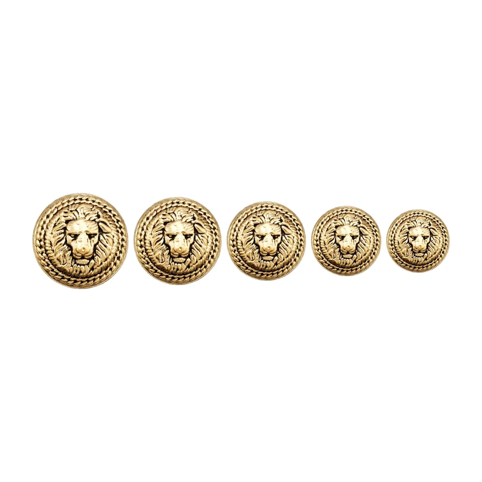 5pcs Round Vintage Lion Metal Button Decorative for Clothing DIY Crafts 12-25mm - Image 3 of 3