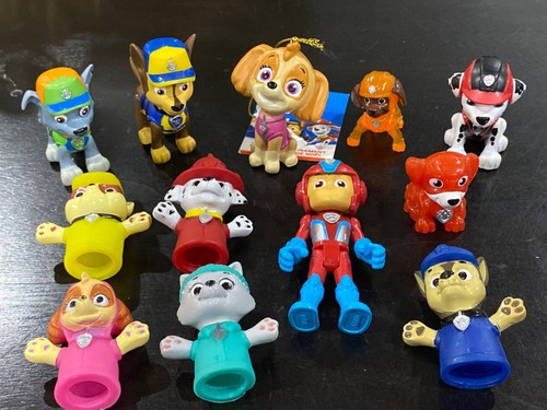 Paw Patrol Lot of 12 Figures and finger puppets Marshall, Chase ...