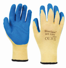 5 x X LARGE LATEX COATED ORANGE RUBBER WORK GLOVES BUILDER GARDENING SAFETY GRIP