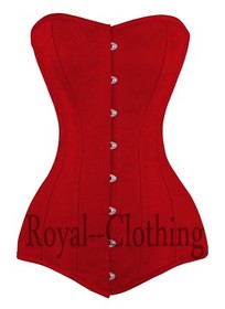 Heavy Duty Double 26 Steel Boned Over Bust Long Line Training Cotton Corset 