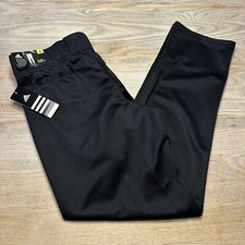 NEW Adidas Slim Cleat Cut Baseball Softball Black Pants Mens M Triple Stripe