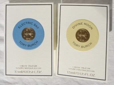 TORY BURCH USA Divine Moon Eau de Parfum + Electric Sky Samples Spray Vials Set