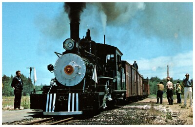 Edaville Railroad Train #7 up Grade at Mt Urann South Carver Massachusetts 
