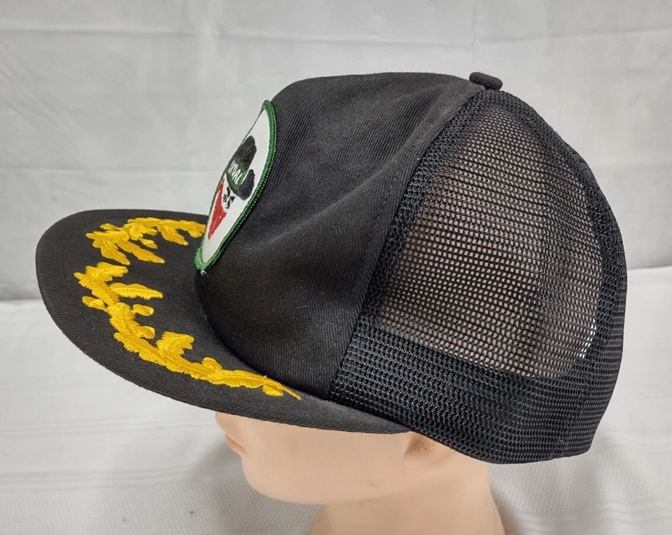 De colección Negro y Dorado Skoal Bandit K Productos Malla Camionero Snapback Parche Sombrero Foto 4 de 4