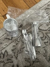 Egg Cracker Topper Set Soft Hard Boiled Eggs Separator Holder Include 4 Spoons