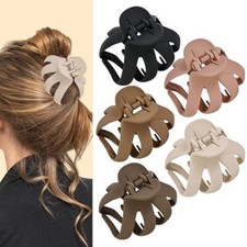 Octopus Hair Claw Clips, 5 Pack Non-slip SaddleBrown/Sienna/Black/Tan/Wheat