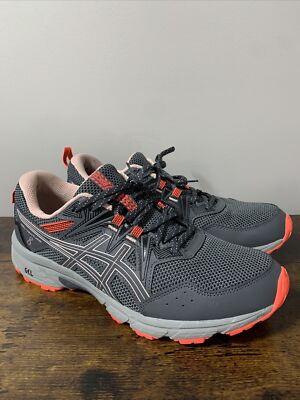 Asics Gel-Venture 8 Women's Shoes Size 11 GRAY/ORANGE/PINK Running ~ 1 INSOLE!