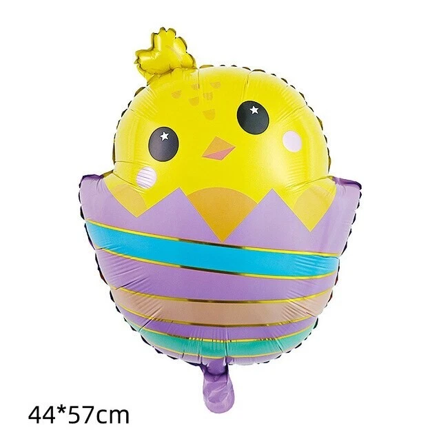 2pcs Chick in Easter Egg Foil Balloon Decoration party egg hunt - Image 2 of 4