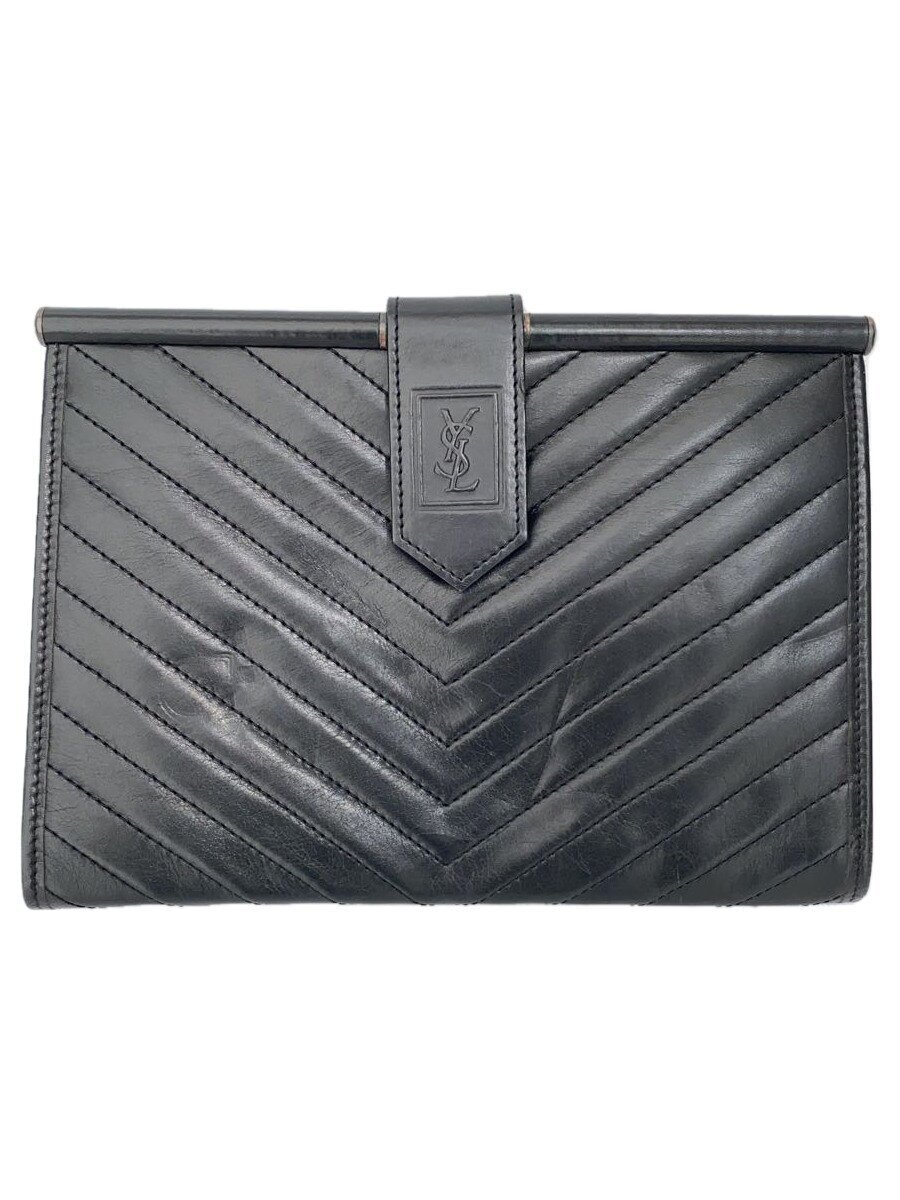 Borsa pochette Yves Saint Laurent s borsa marsupio pelle nera logo YSL punto V