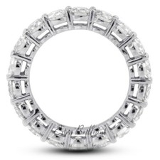 3.42 Carat Total F/I1/Ideal Round Certify Diamonds 14k Basket Eternity Band 3.6g